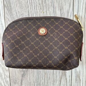 RIONI Brown Signature Small Cosmetic Pouch